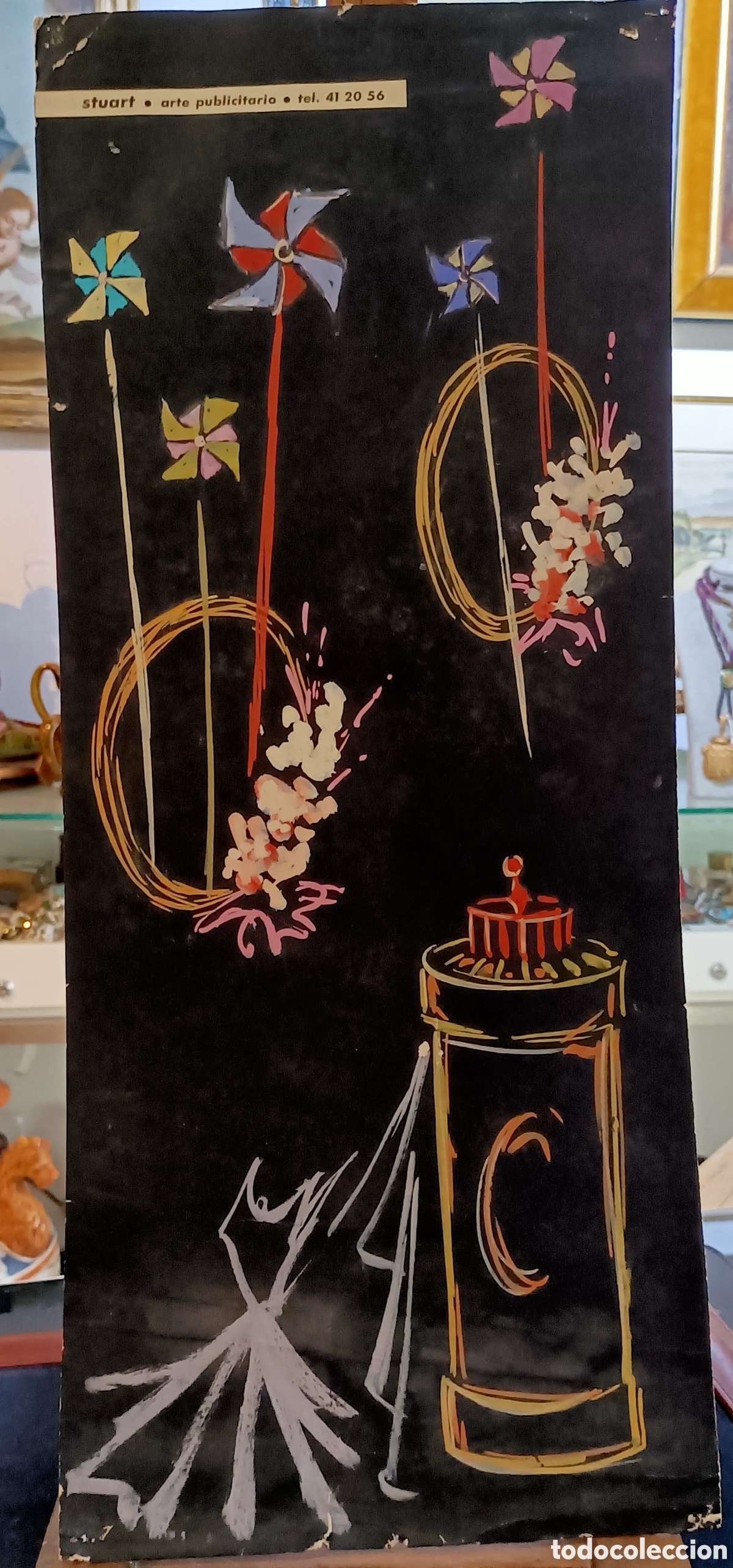 Arte: Boceto original de publicidad de STUART, a&ntilde;os 50/60.