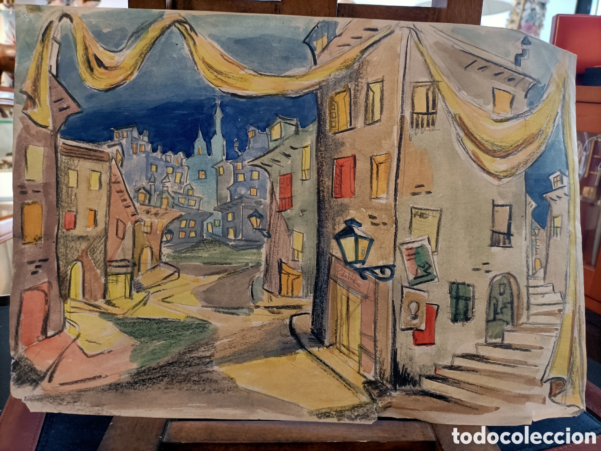 Arte: Boceto posiblemente para escenario de teatro.