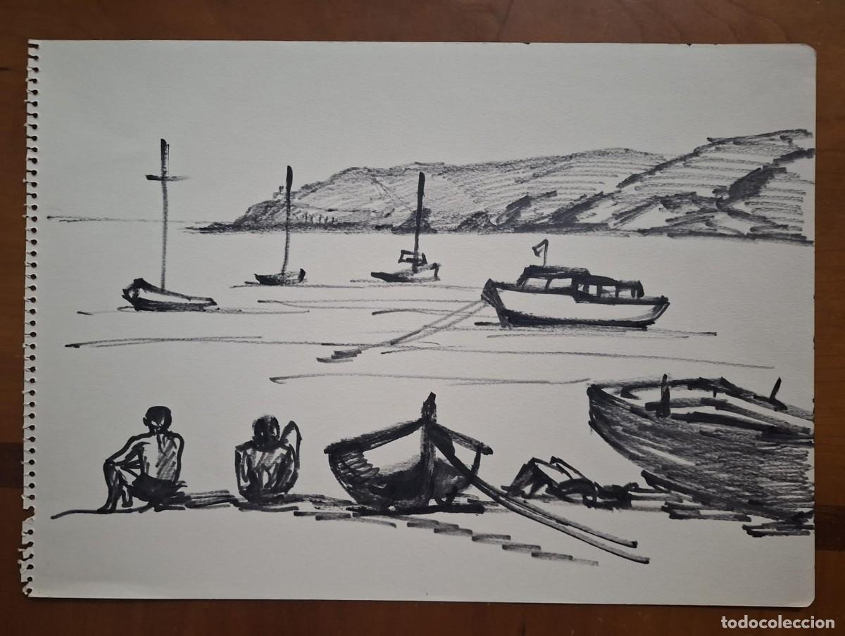 Arte: Sin t&iacute;tulo ---- Dibujo an&oacute;nimo playa - Foto 1