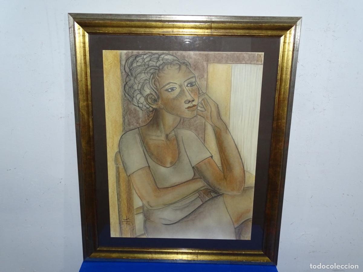 Arte: GRAN DIBUJO JOSEP CAMI ALIART. RETRATO. ESTILO PERSONAL.