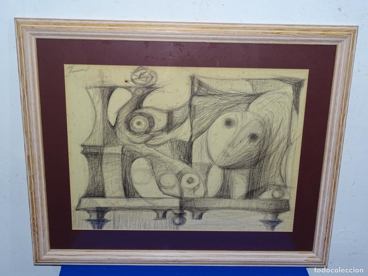 Arte: GRAN DIBUJO PERSONAL JORDI PLA DOMENECH (BARCELONA 1917-1997). 1965