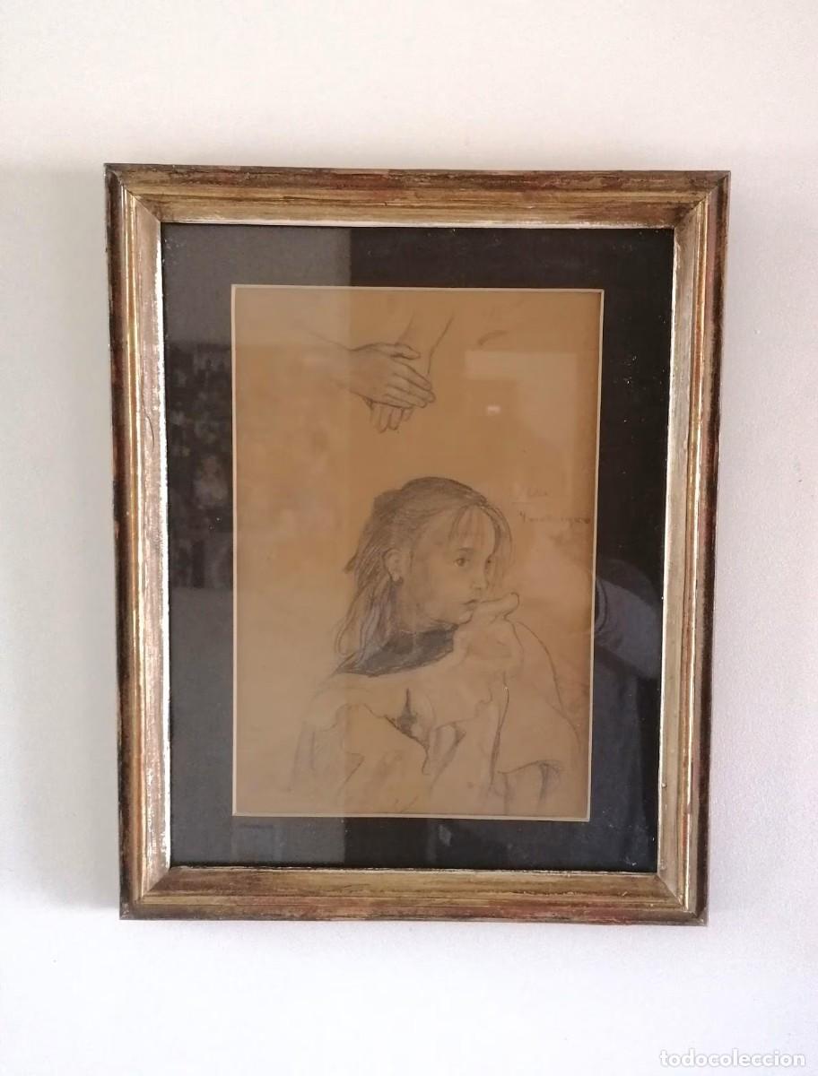 Arte: Dibujo antiguo de una ni&ntilde;a