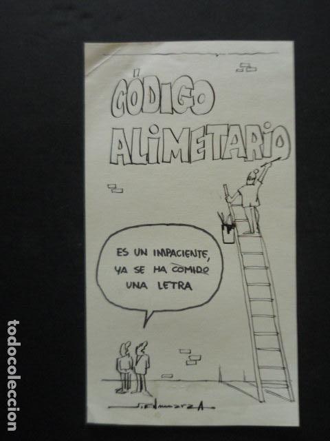 Arte: DIBUJO PARA TIRA COMICA POR EL ILUSTRADOR SANTIAGO ALMARZA 13,5 X 24,5 CM