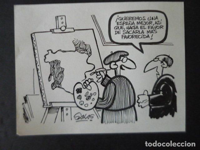 Arte: DIBUJO PARA TIRA COMICA POR EL ILUSTRADOR SALAS ESPA&Ntilde;A 21 X 16 CM