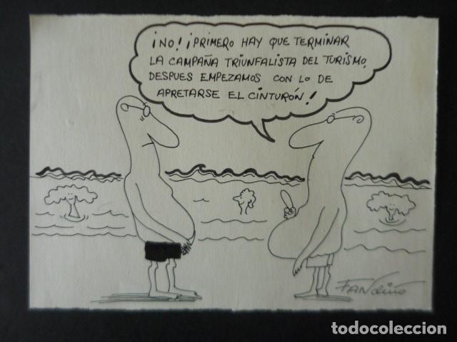 Arte: DIBUJO PARA TIRA COMICA POR EL ILUSTRADOR FANDI&Ntilde;O 23 X 17 CM