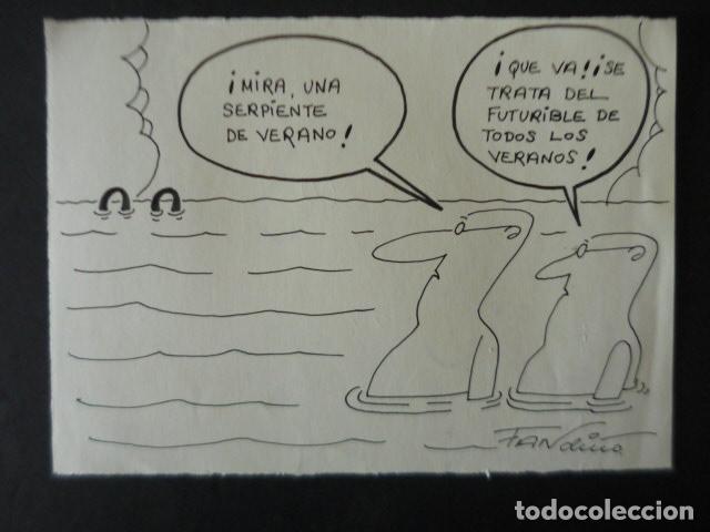 Arte: DIBUJO PARA TIRA COMICA POR EL ILUSTRADOR FANDI&Ntilde;O 23 X 17 CM