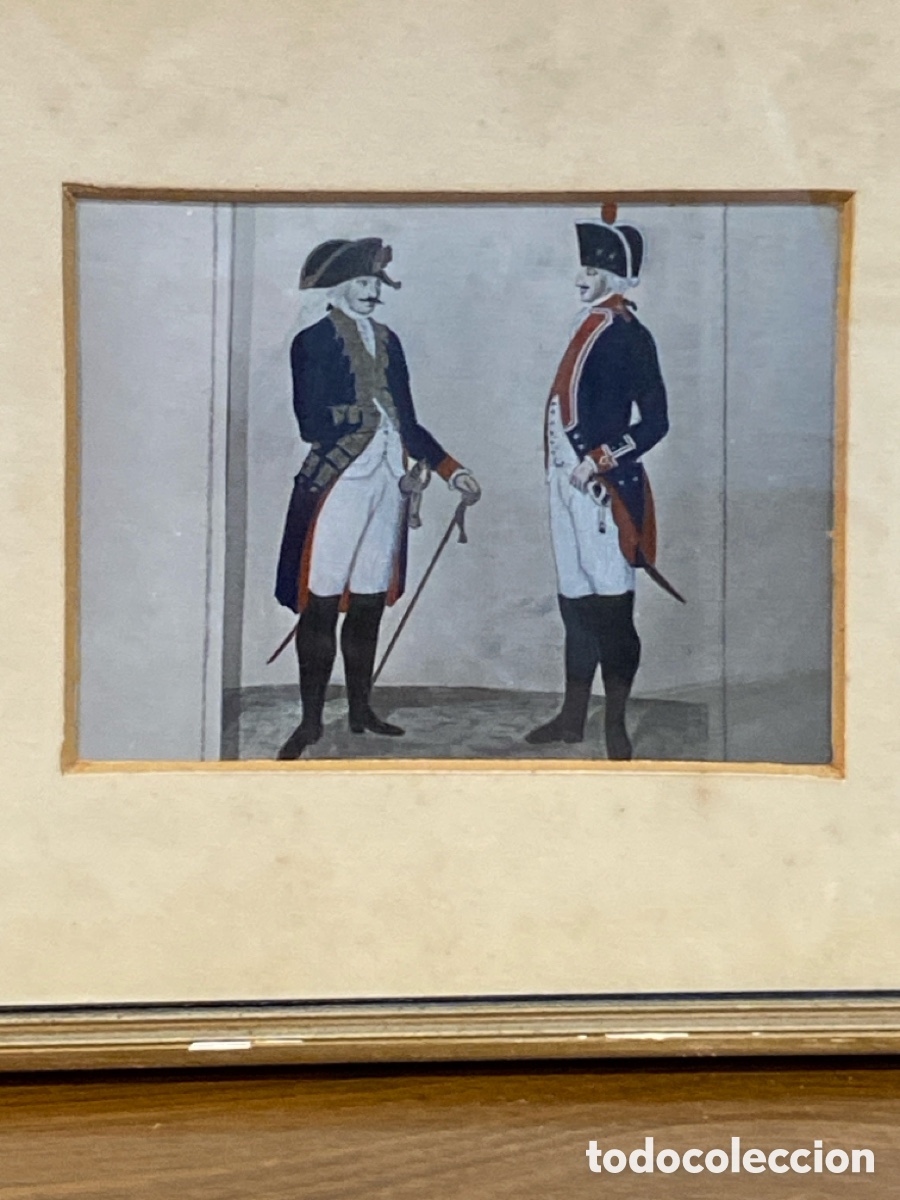 Arte: uniformes militares del Ej&eacute;rcito Prusiano de finales del siglo XVIII.