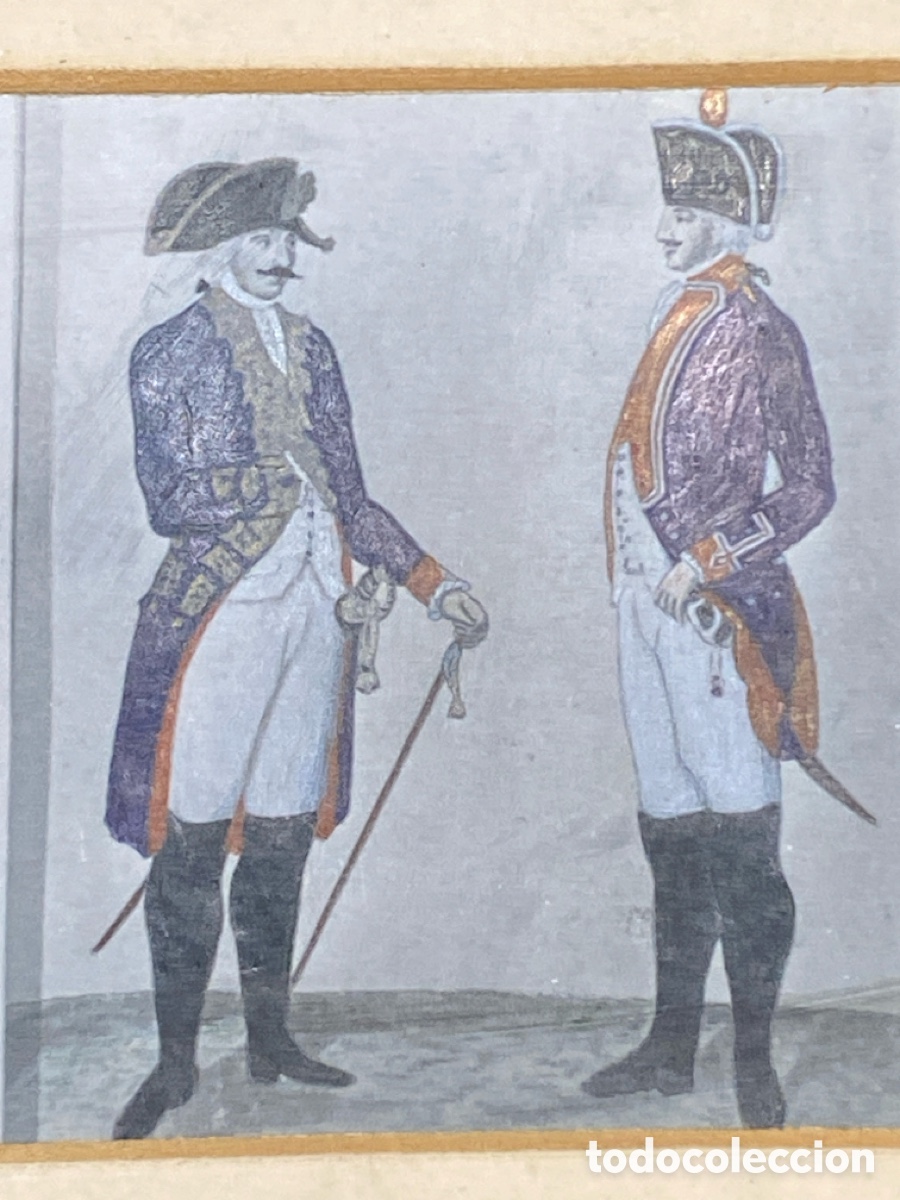 Arte: uniformes militares del Ej&eacute;rcito Prusiano de finales del siglo XVIII.