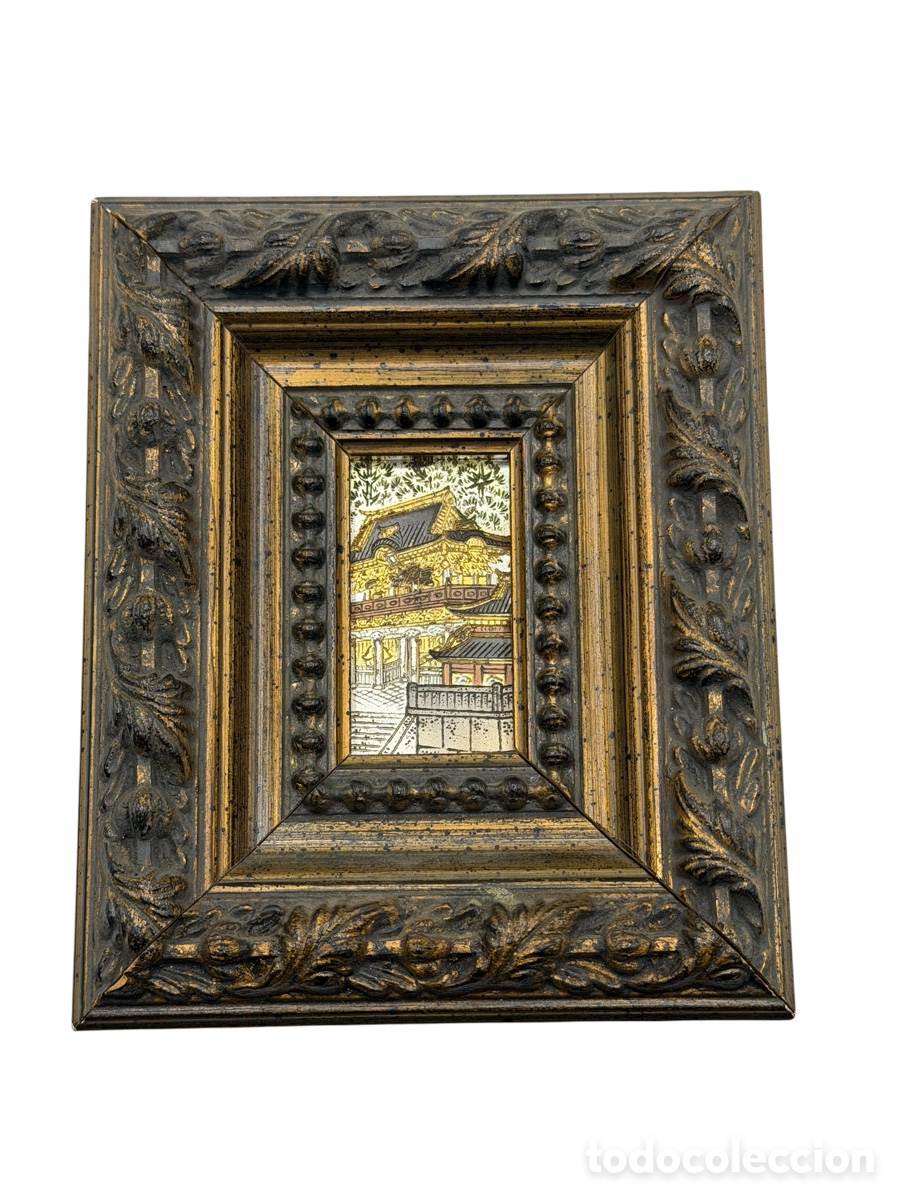 Arte: Pintura con Detalles de Oro Enmarcado