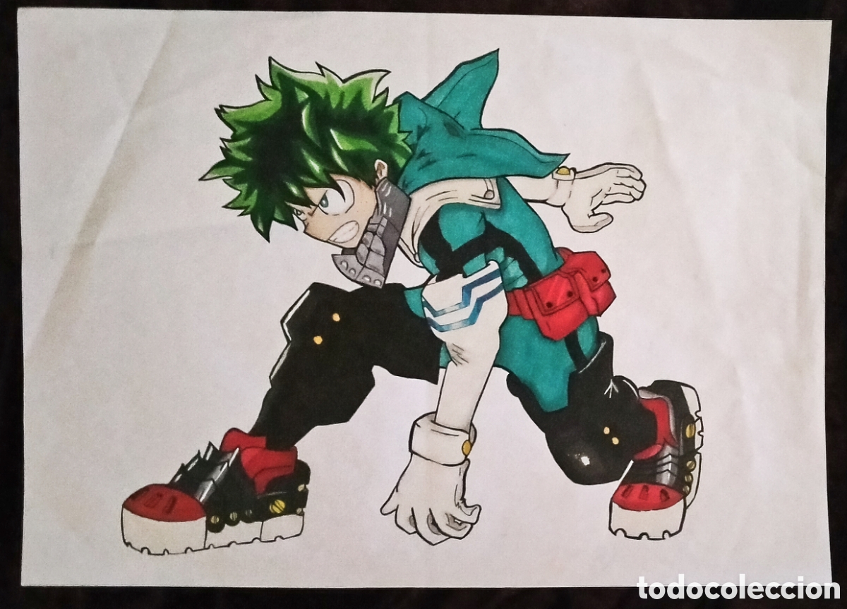 Arte: DIBUJO a ROTULADOR / (ANIME). * IZUKU * (Academia de h&eacute;roes). AUTOR&Iacute;A: ALE (Noviembre 2013).