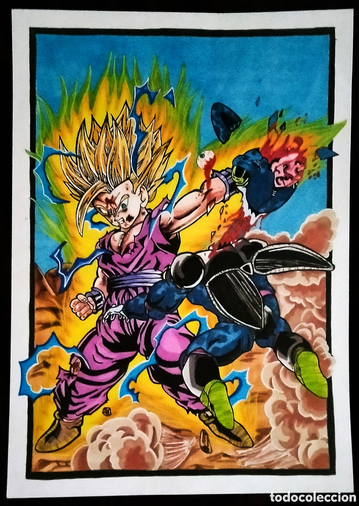 Arte: DIBUJO a ROTULADOR / (ANIME). * GOKU * (DRAG&Oacute;N BALL). AUTOR&Iacute;A: ALE (Nov. 2013)