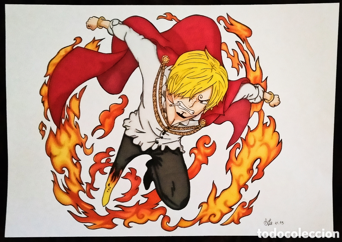 Arte: DIBUJO a ROTULADOR / (ANIME). * SANJI * (ONE PIECE). FIRMADO: ALE (Nov. 2013)