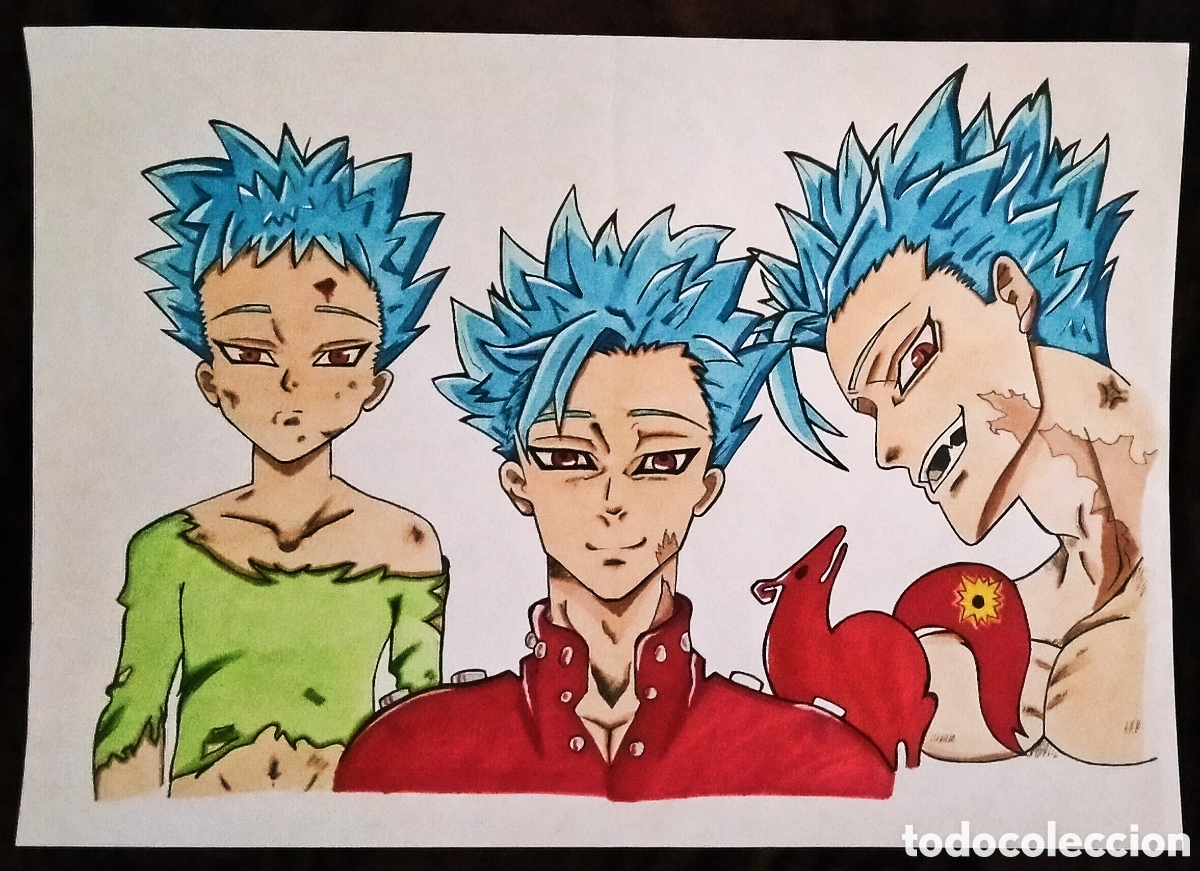 Arte: DIBUJO a ROTULADOR / (ANIME). * PERSONAJE: EN TRES &Eacute;POCAS *. AUTOR&Iacute;A: ALE (Nov. 2013)