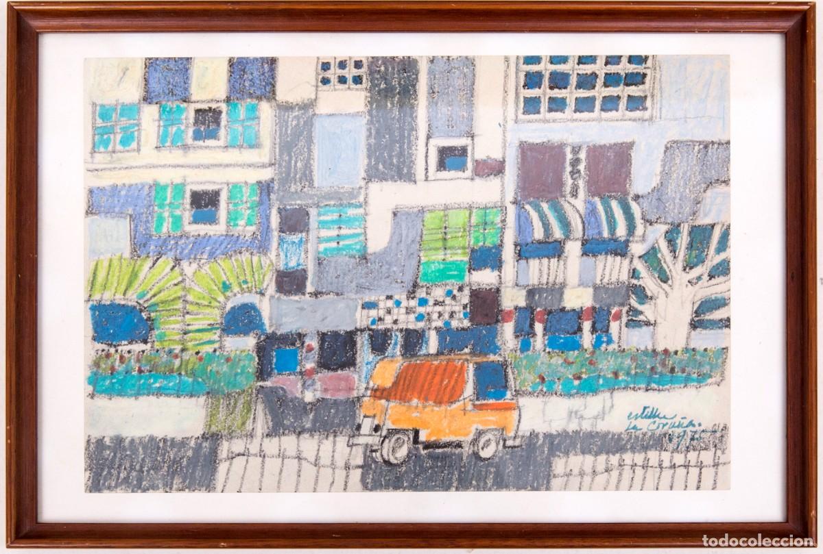 Arte: LA CORU&Ntilde;A 1975 - DIBIUO DE ARTISTA DESCONOCIDO