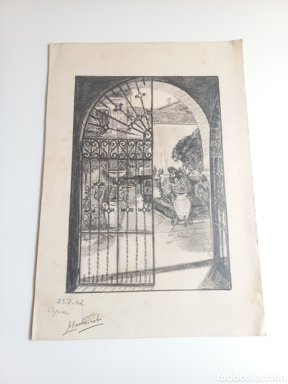 Arte: Entrada al museo provincial de C&oacute;rdoba. 1942.