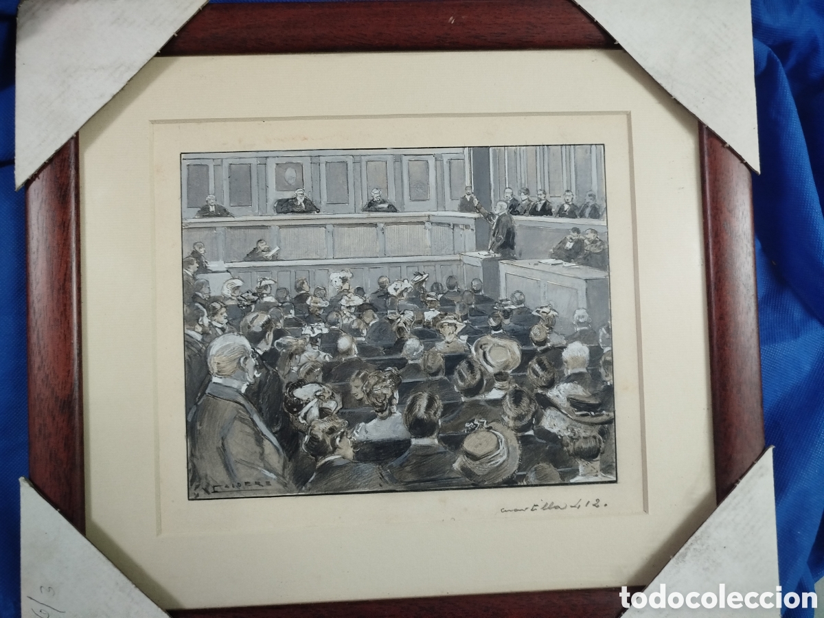Arte: Josep Calder&eacute; Mart&iacute;, Dibuix de proc&eacute;s judicial