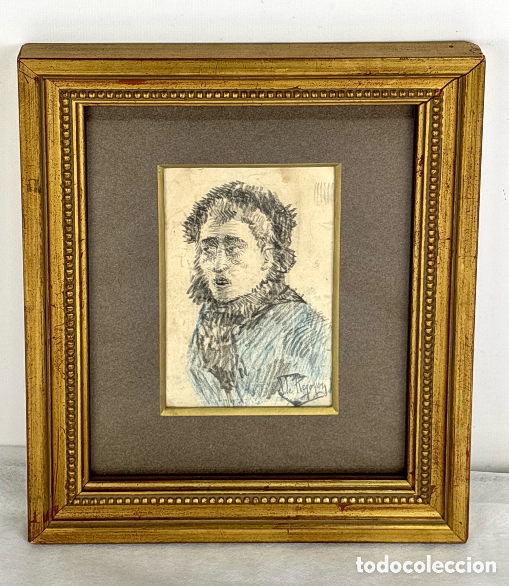 Arte: DAR&Iacute;O REGOYOS - SE&Ntilde;ORA CON ABRIGO - DIBUJO COLOR - GALER&Iacute;A ALFAMA