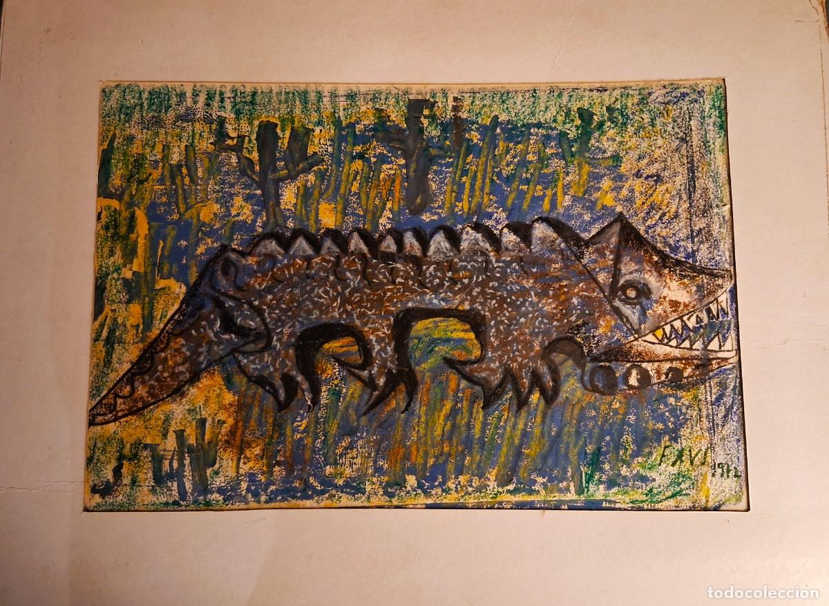 Arte: SALVADOR SANZ FAUS (VILLAMARCHANTE,VALENCIA 1918-1997) &rdquo;DRAG&Oacute;N&rdquo; (30.5 x 45) 1972