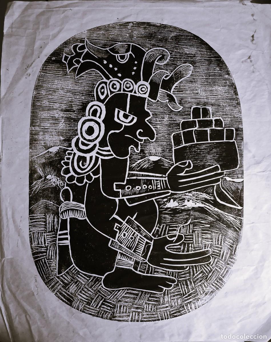 Arte: SALVADOR SANZ FAUS (VILLAMARCHANTE,VALENCIA 1918-1997) &rdquo;COSTA MESA&rdquo; XILOGRAF&Iacute;A (50.5 x 40.5)