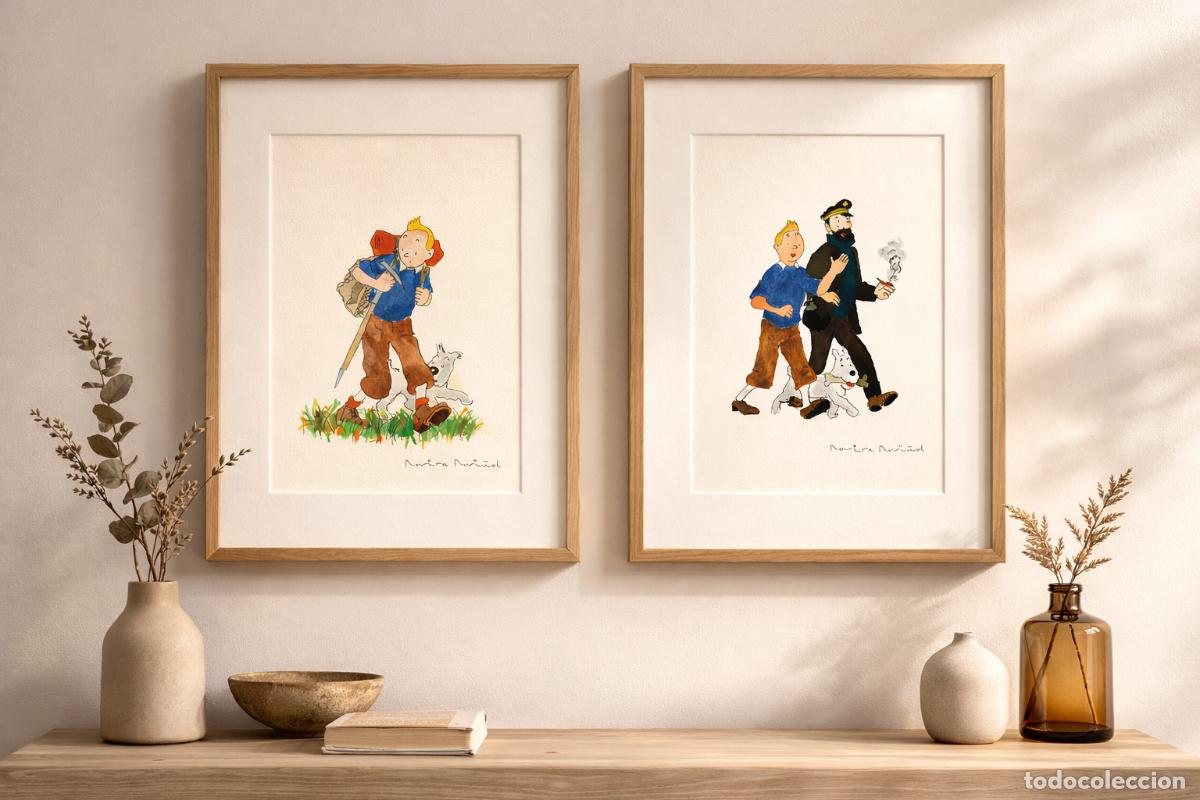 Arte: Jos&eacute; Mar&iacute;a Rovira Rusi&ntilde;ol &ndash; D&iacute;ptico de ilustraciones originales, tributo al dibujo franco-belga.