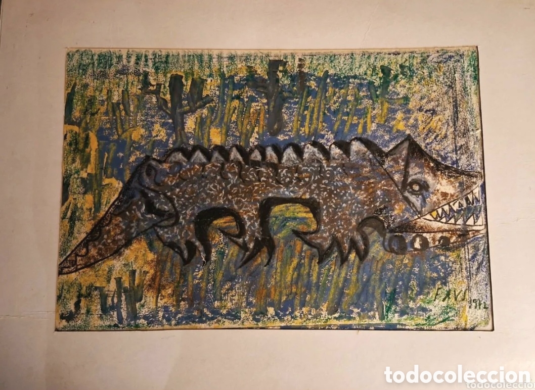 Kunst: SALVADOR SANZ FAUS (VILLAMARCHANTE,VALENCIA 1918-1997) &rdquo;DRAG&Oacute;N&rdquo; (30.5 x 45) 1972