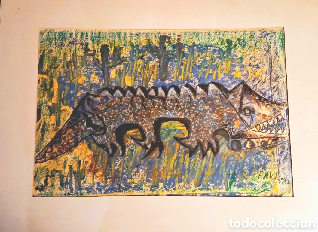 Kunst: SALVADOR SANZ FAUS (VILLAMARCHANTE,VALENCIA 1918-1997) &rdquo;DRAG&Oacute;N&rdquo; (30.5 x 45) 1972