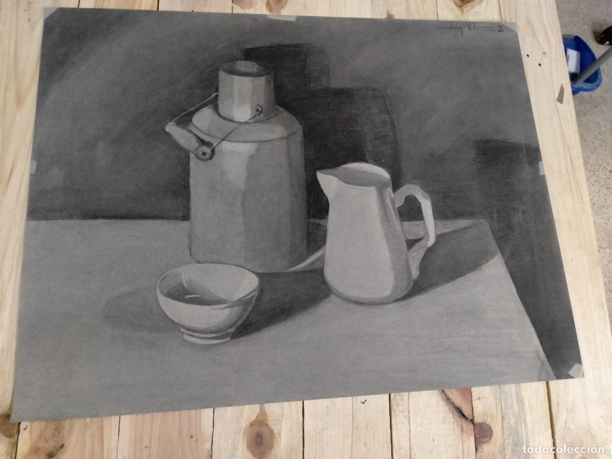 Arte: Dibujo a carboncillo bodeg&oacute;n, 50x65 cm