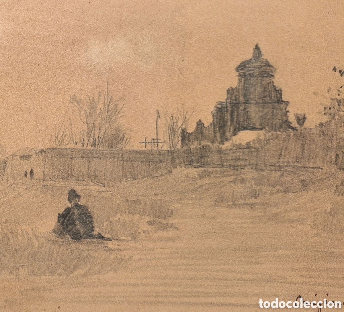 Kunst: PAISAJE POR JAIME MORERA (1854-1927)