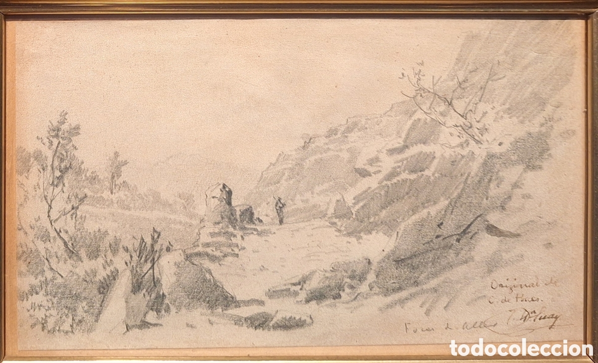 Arte: FOCES DE ALLER (ASTURIAS) POR CARLOS DE HAES (1826-98)