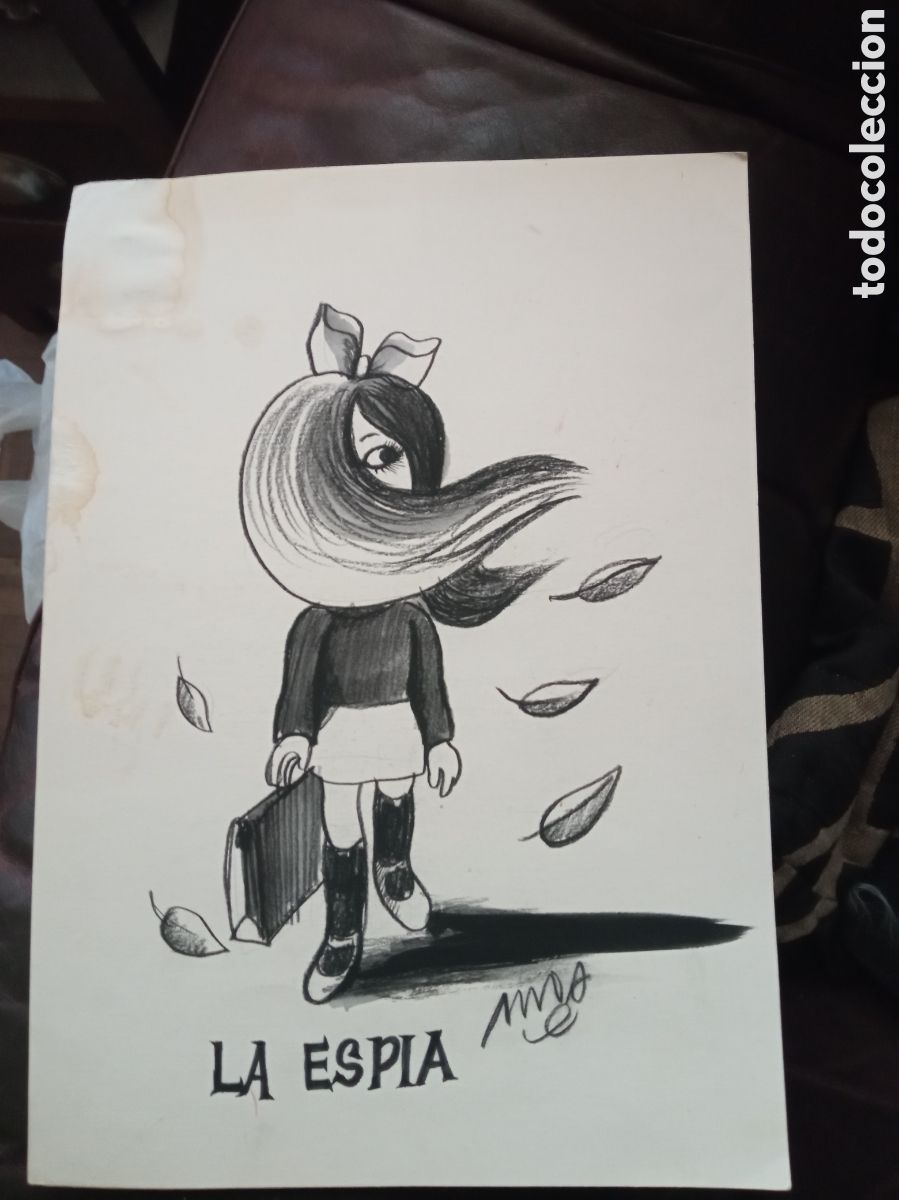 Arte: Dibujo original de la Revista La Codorniz, mide 28,5x20,3cm, tiene manchas en un lateral