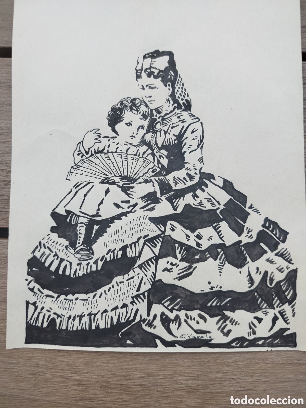 Arte: Eulogio Varela. Madre e hijo.