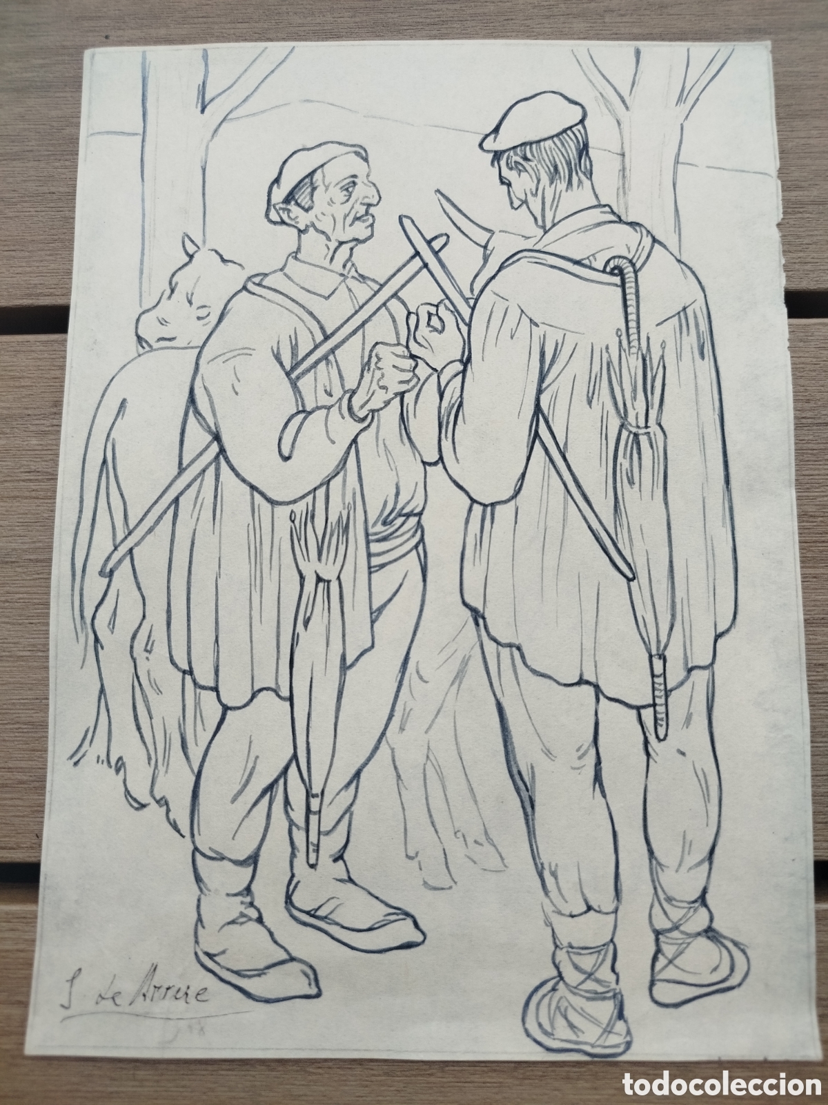 Arte: Jose de Arru&eacute;. Tipos vascos.