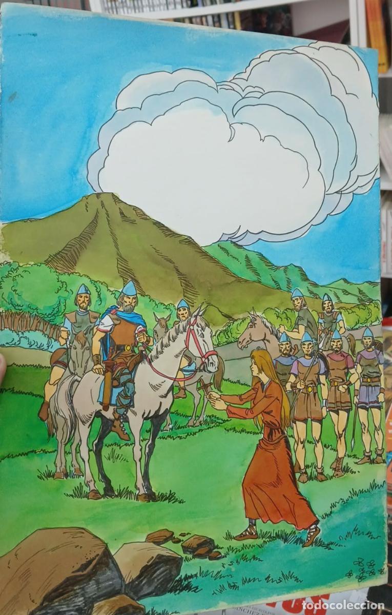 Arte: LOTE DE 32 DIBUJOS ORIGINALES AMAYA O LOS VASCOS EN EL SIGLO VIII LA GRAN ENCICLOPEDIA VASCA A&Ntilde;OS 70