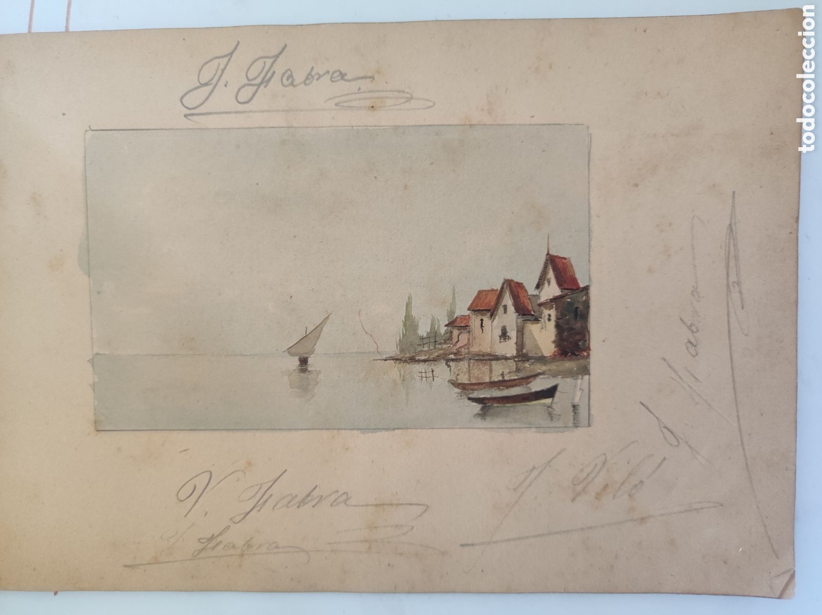 Arte: Antigua Libreta con m&aacute;s de 20 dibujos Valencia a&ntilde;o 1889 siglo XIX E. Vil&oacute;