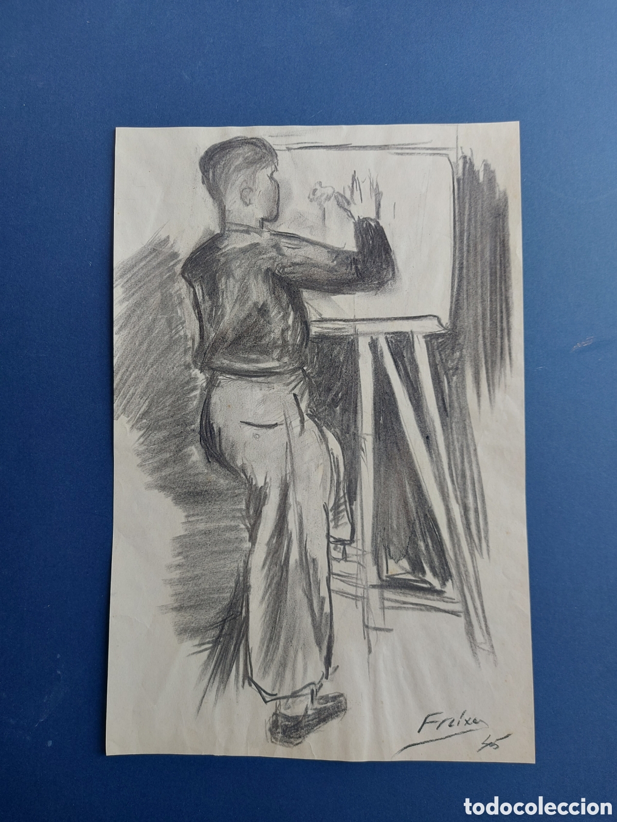 Arte: FREIXAS &rdquo;ESTUDIO DE PINTURA AL NATURAL&rdquo; 1945