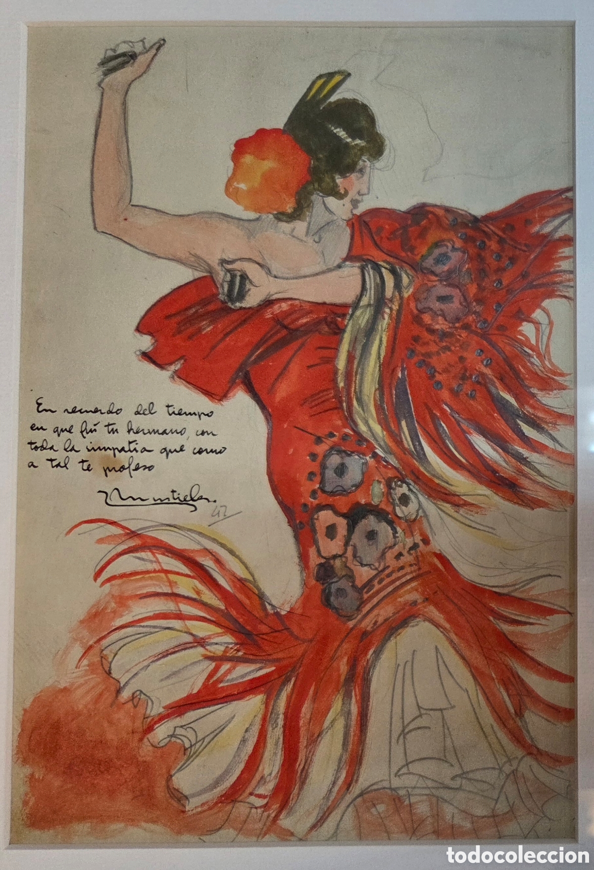 Arte: MUSTIELES. Dibujo. 1942