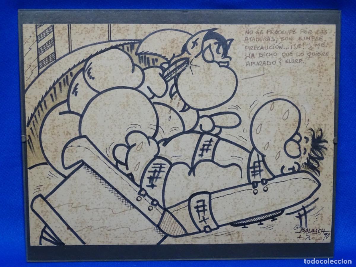 Arte: C&Oacute;MIC ENMARCADO Y FIRMADO BALASCH 90.