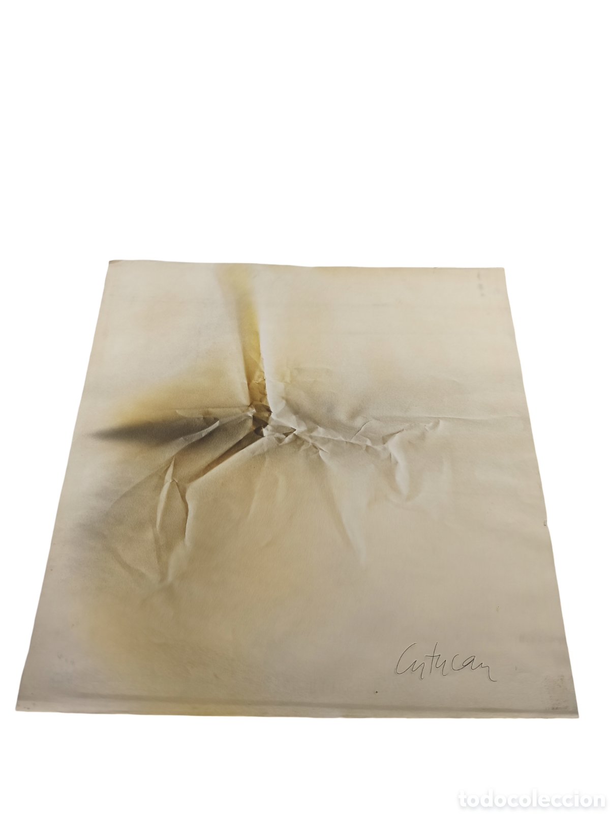 Arte: CATACAN - IMPORTANTE OBRA INFORMALISTA - FIRMADA - PAPEL INGRES CON MARCA DE AGUA - 50x50 CM