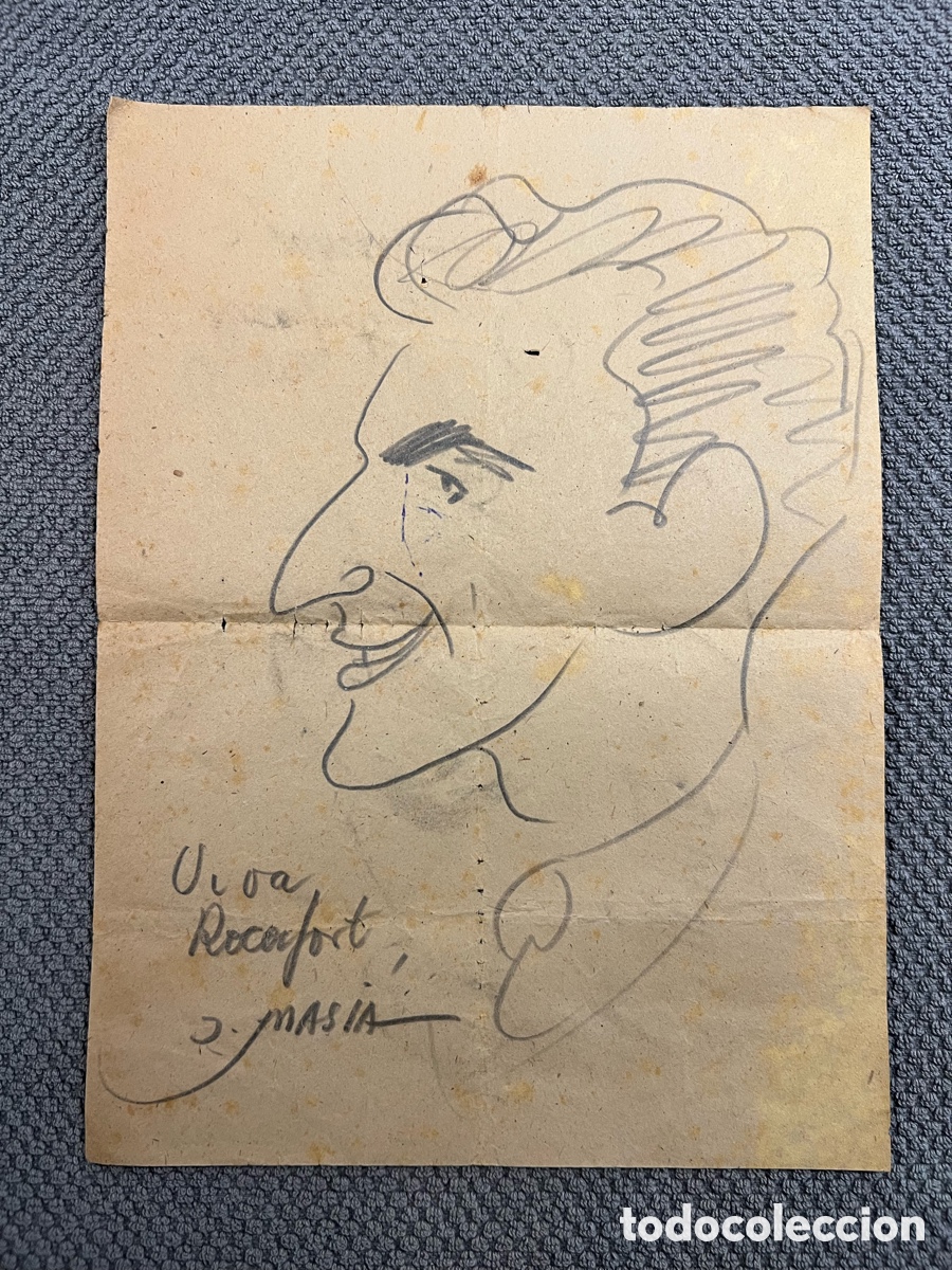 Arte: JUAN MASIA.. Dibujante, pintor y caricaturista Valenciano.. Personaje an&oacute;nimo firmado VIVA ROCAFORT