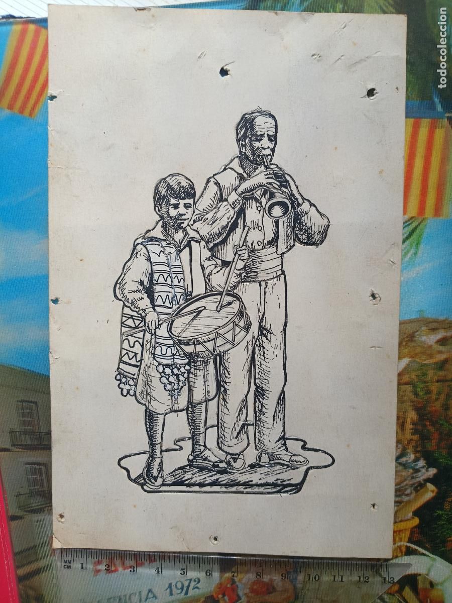 Arte: DIBUJO ORIGINAL FALLAS DE VALENCIA. BOCETO, SIN FIRMAR