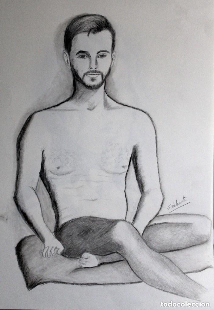 Arte: Modelo sentado obra de Mercedes Gilaberte