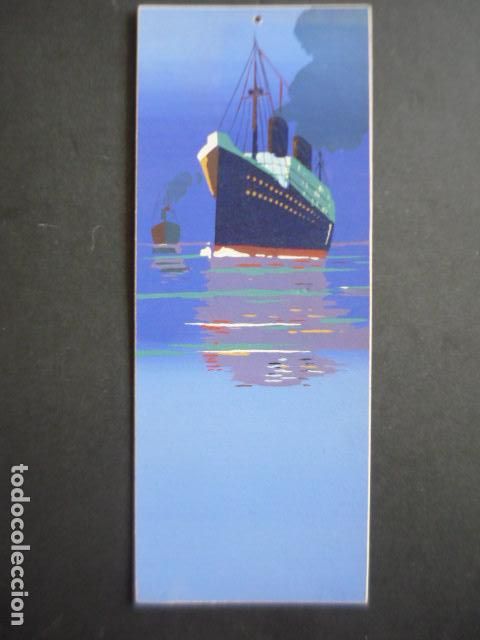 Kunst: CRUCERO BARCO TRANSATLANTICO TECNICA MIXTA DIBUJO ORIGINAL A&Ntilde;OS 20 SIGLO XX 28 X 11 CM