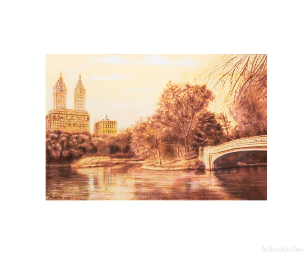Arte: Dibujo de Central Park. Cuadro de Central Park. Nueva York dibujo.