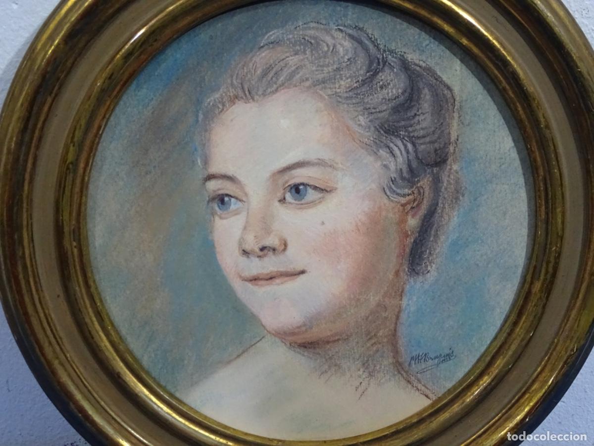 Arte: DIBUJO FIRMADO M A BRUGUES 1953. RETRADO CHICA.