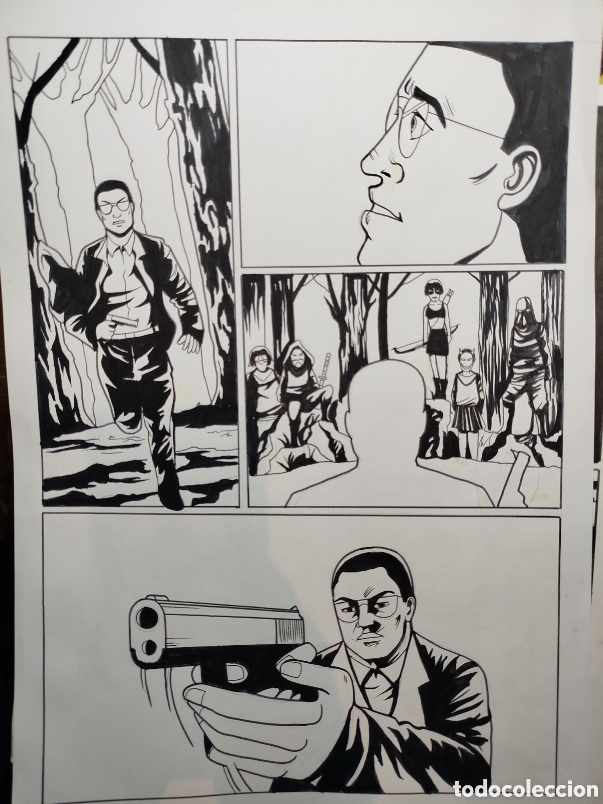 Arte: L&agrave;mina entintada original de c&oacute;mic