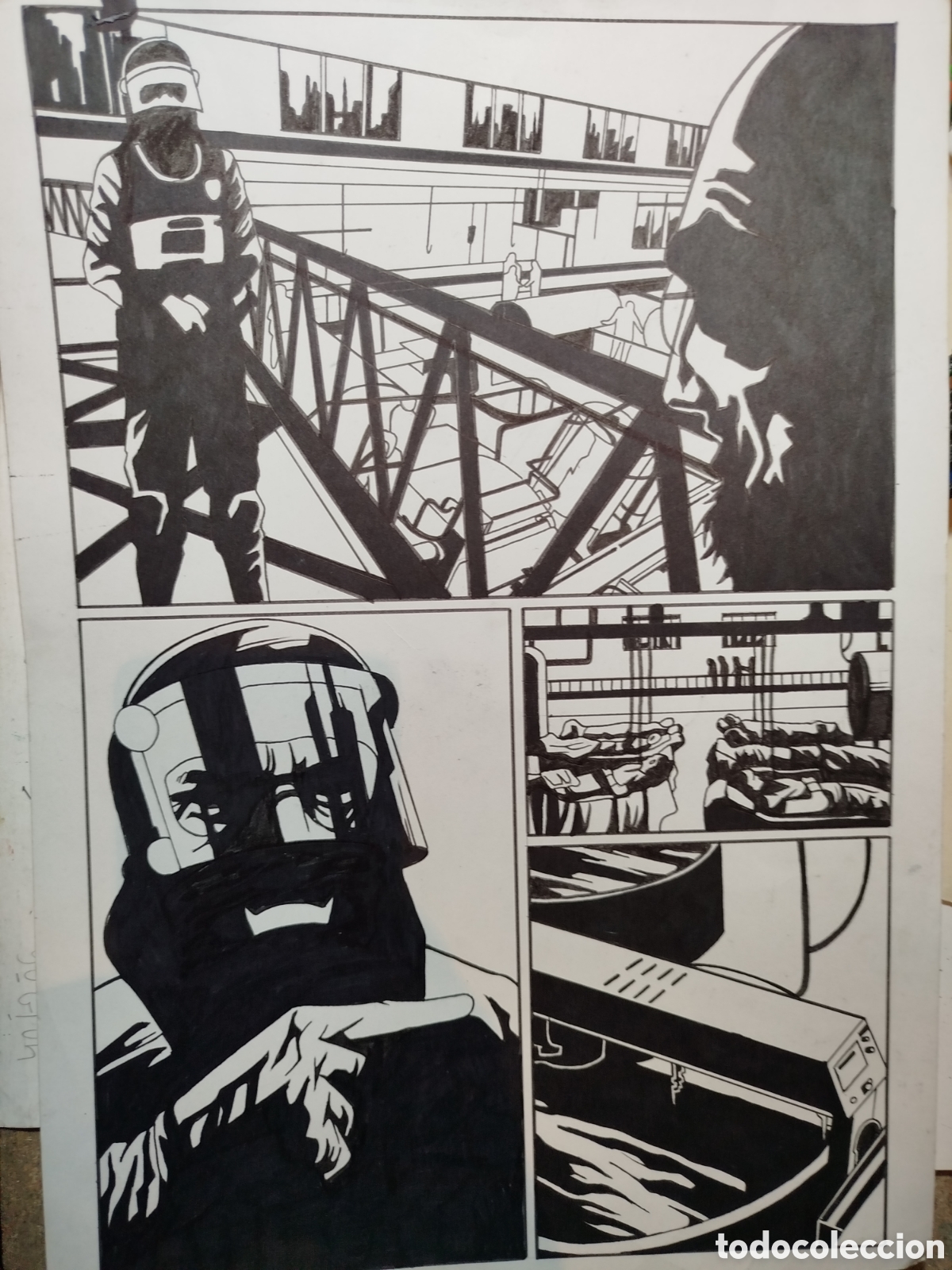 Arte: L&agrave;mina entintada original de c&oacute;mic