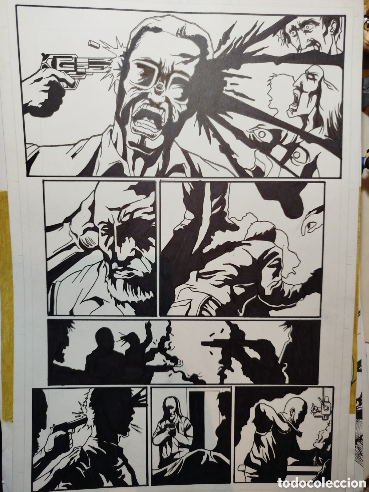 Arte: L&agrave;mina entintada original de c&oacute;mic