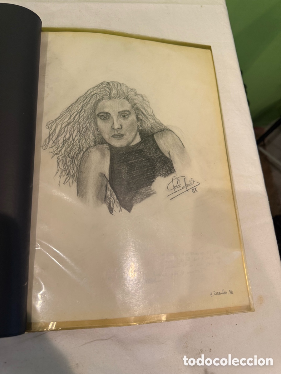 Art: &Aacute;lbum con dibujos l&aacute;piz bol&iacute;grafo y tinte firmados