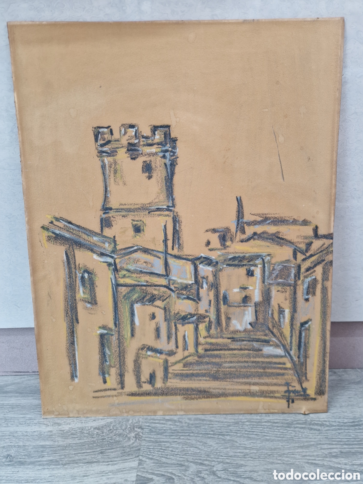 Arte: Dibujo Castillo de Villena ,a&ntilde;o 1971