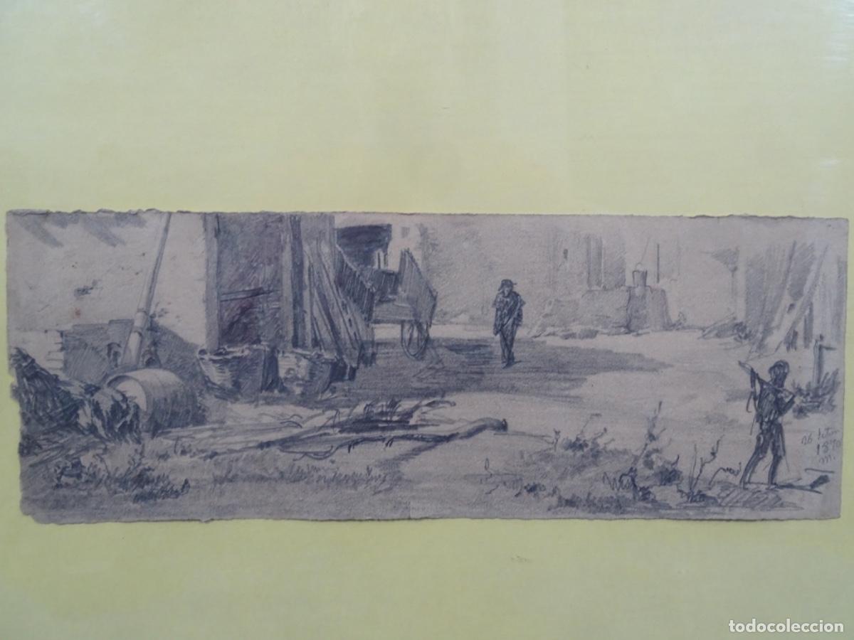 Art: DIBUJO DE BUENA FACTURA ANONIMO A&Ntilde;O 1870. CALLE SIGLO XIX.